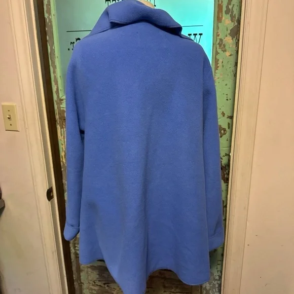 Janska Chic Women's Blue Fleece Coat - Picture 3 of 6